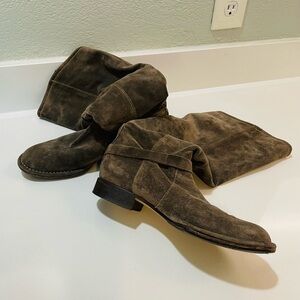 Alberto Fermani Suede Long Boots with Buckle